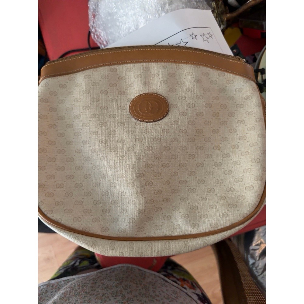 GUCCI Micro GG Supreme Shoulder Bag PVC Beige Gold 007 87 0018 Auth ki4930 - Picture 16 of 16